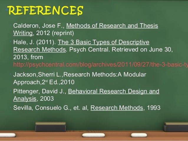 thesis writing by jose calderon